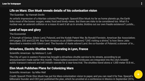 Lean for Instapaper, the modern Instapaper client
