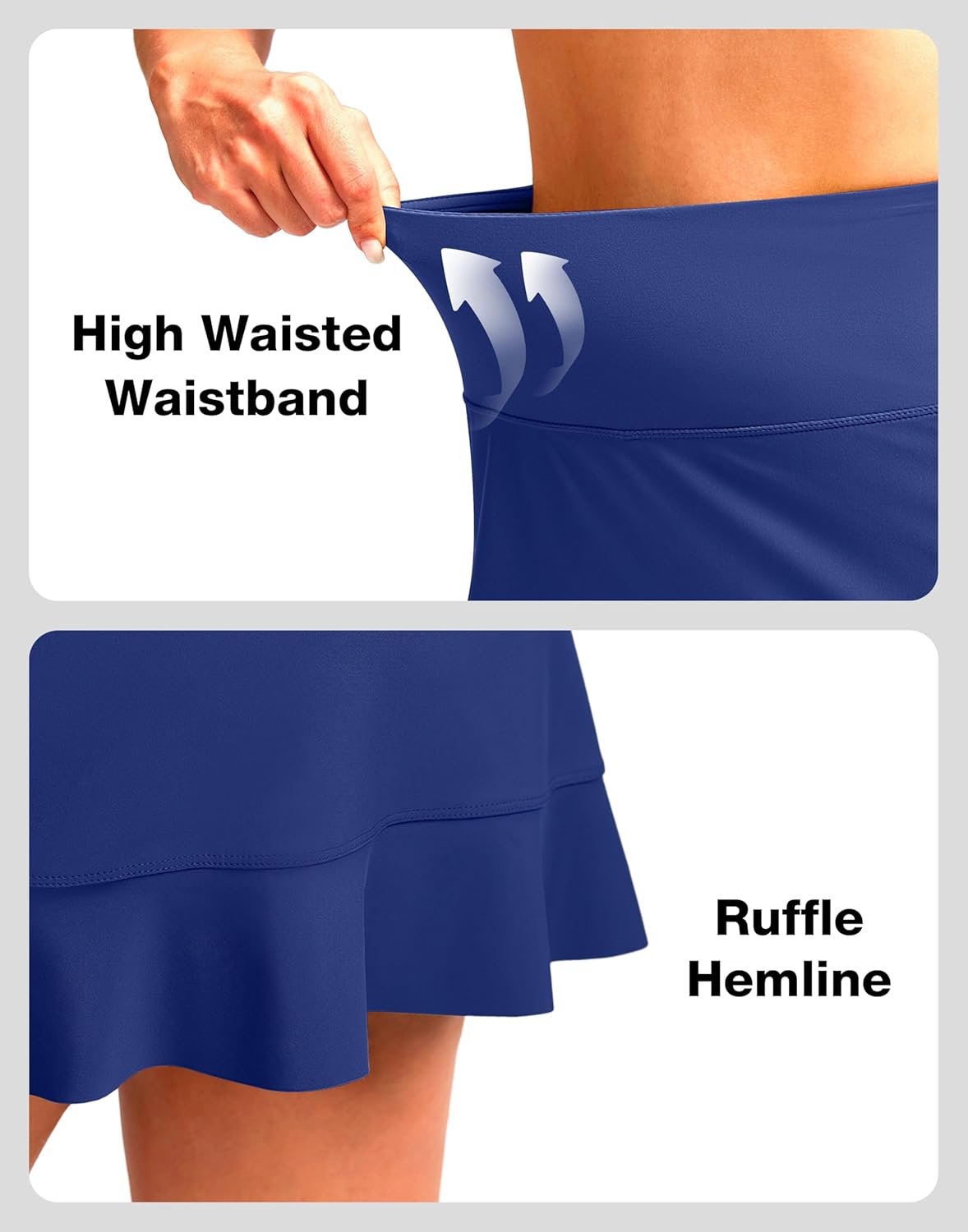 Soothfeel Women's Swim Skirt with Pocket High Waisted Ruffle Tummy Control Tankini Swimsuit Bathing Suit Bottoms - Image 4