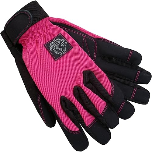 Womanswork Guantes de jardinería Digger, color magenta, talla S