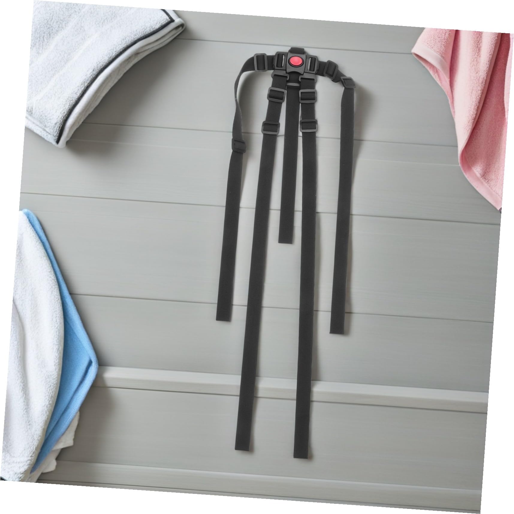SUPVOX 4 Piezas arnés de seguridad para correa para el asiento del cochecito arneses de seguridad para el bebé correas de silla alta de reemplazo Black