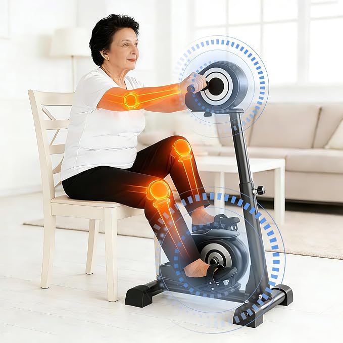 Bicicleta de ejercicio motorizada RECOVION para brazos y piernas, pantalla LCD miniatura 8