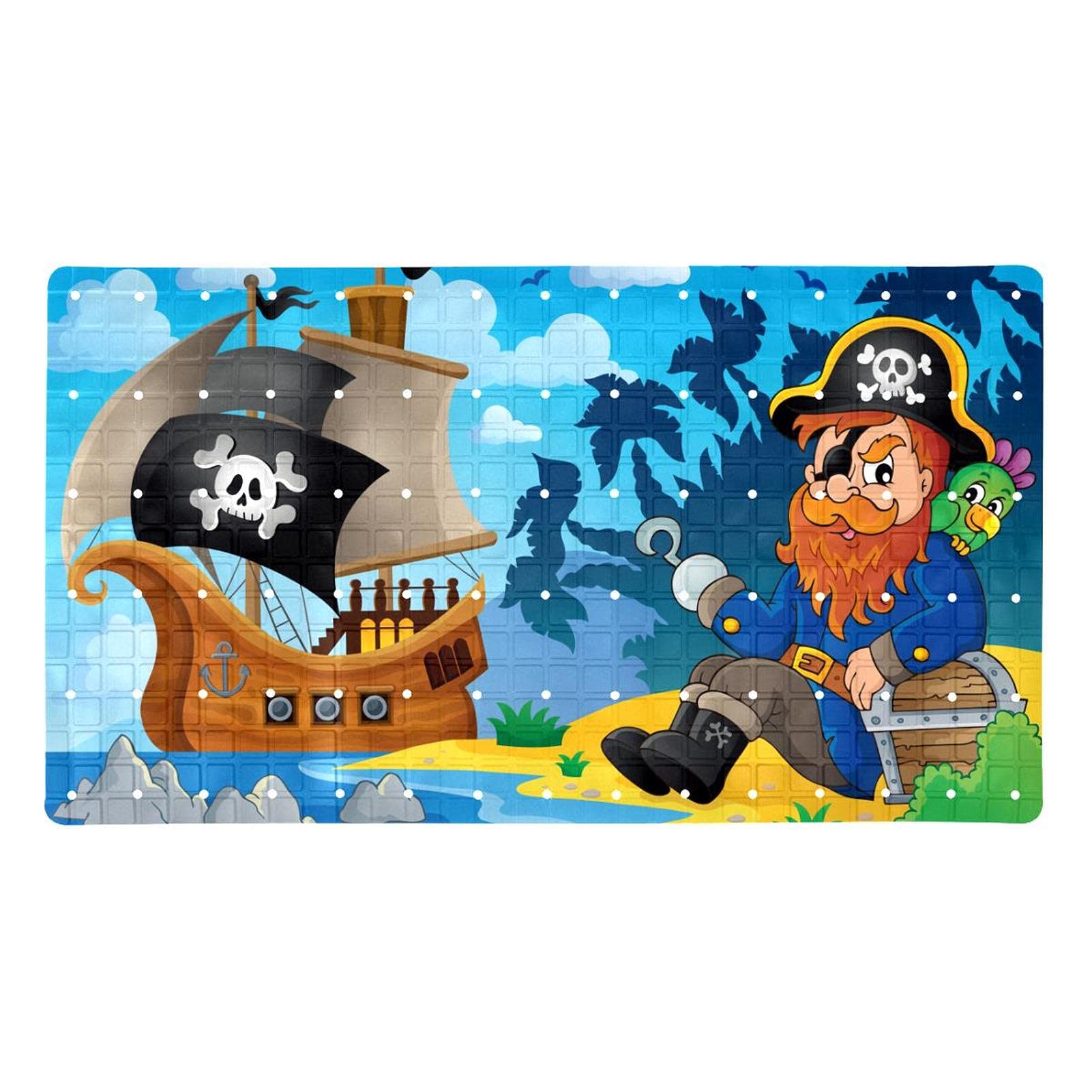 Tapis de baignoire pirate pour le bain des enfants en toute sécurité