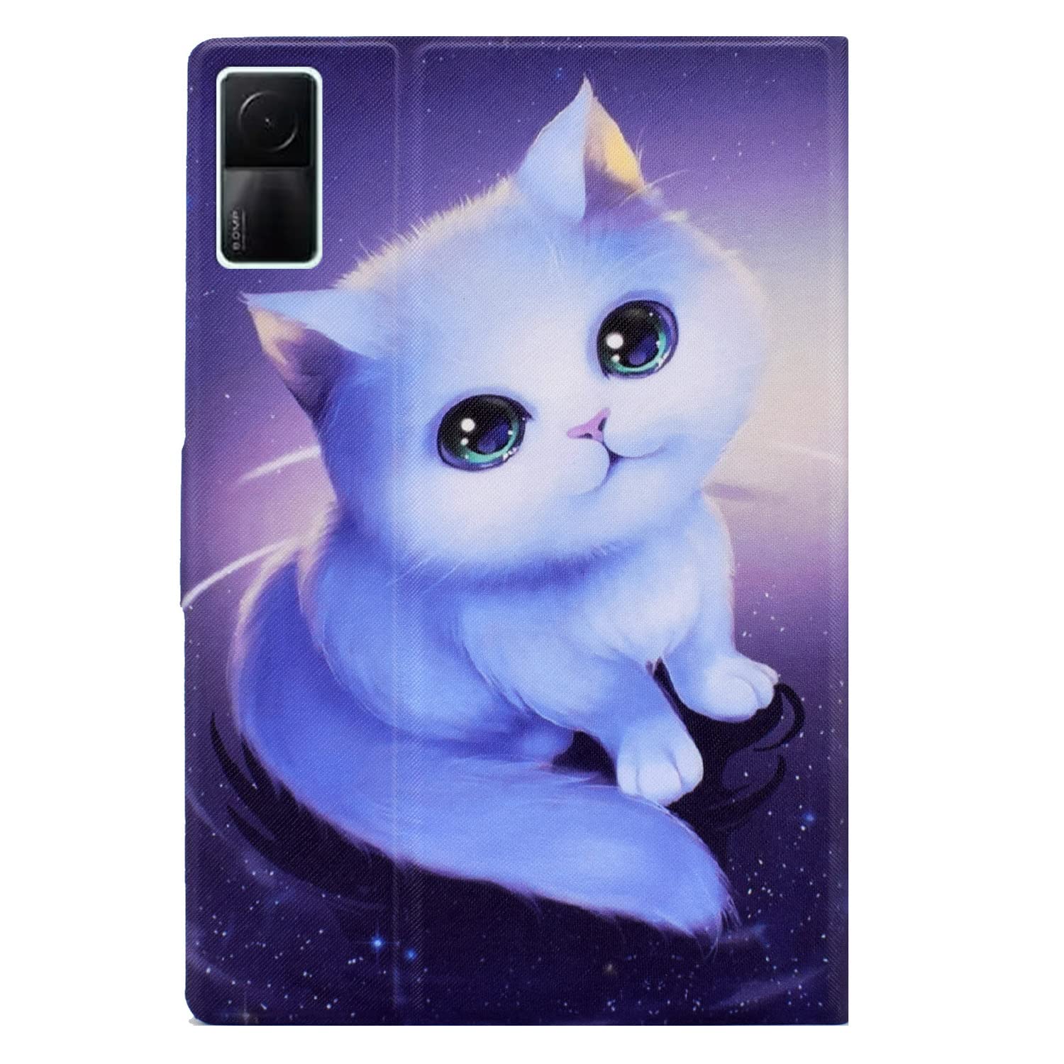 Cover Redmi Pad 10.61" In PU Con Supporto E Slot Porta Carte – Design Gatto - 3