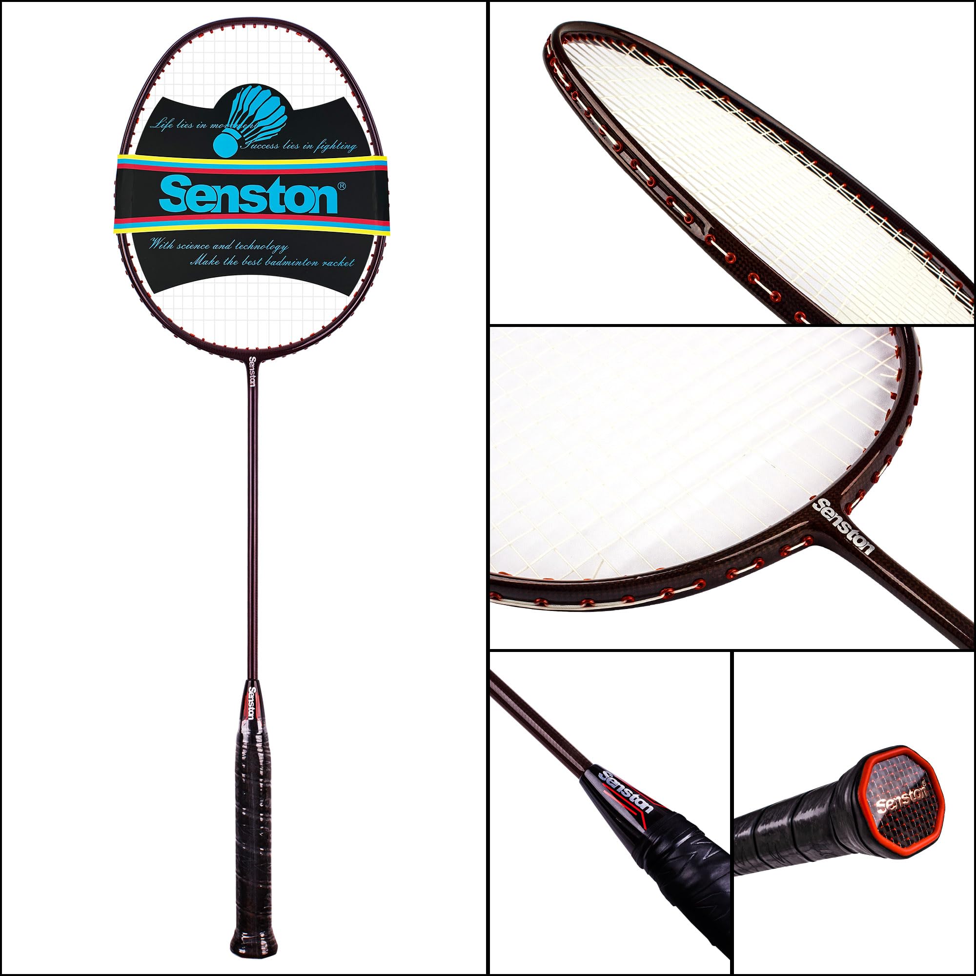 Snapklik.com : Professional Woven Badminton Rackets 100% Full Carbon ...