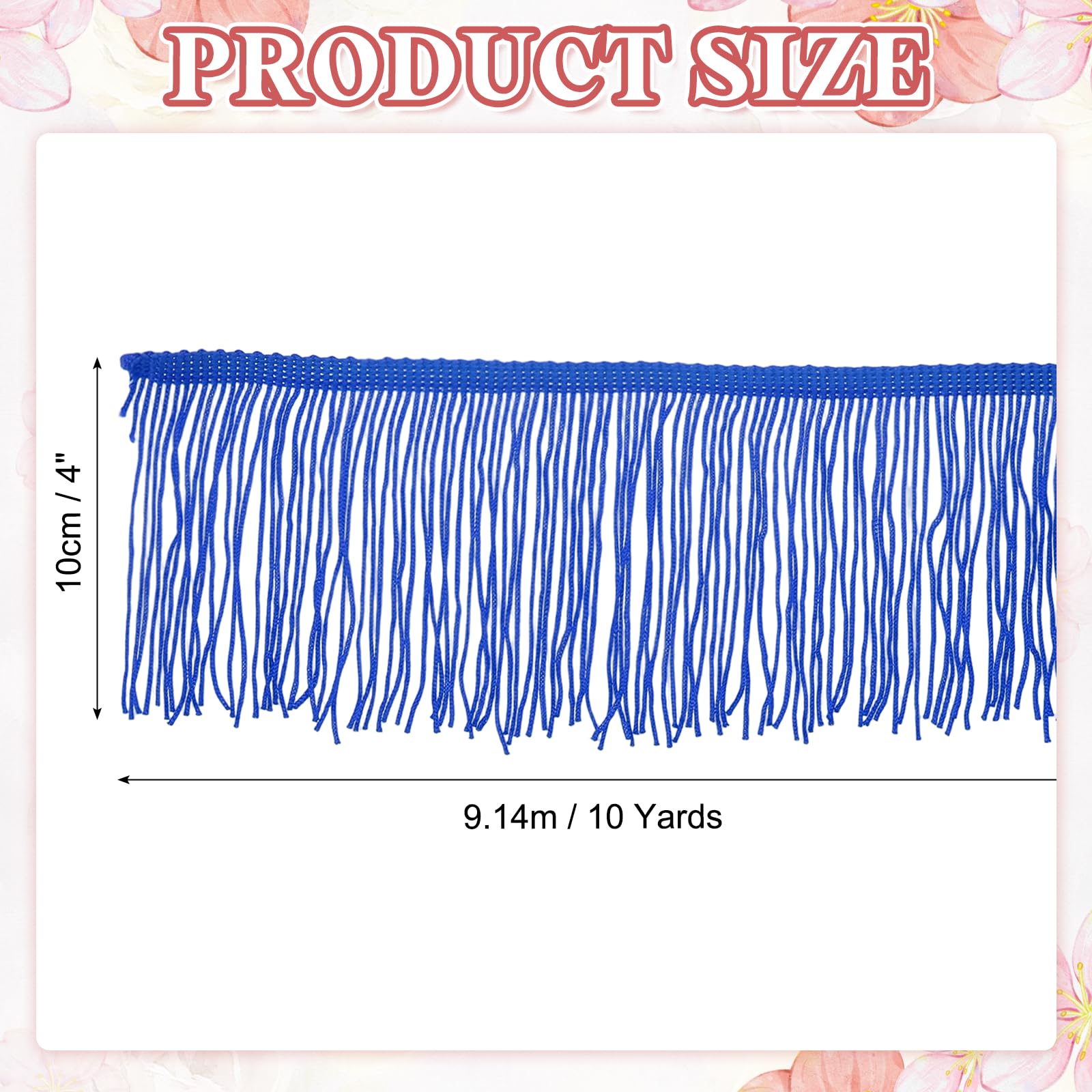 PATIKIL 10 Yards 4 Inch Fringe Trim Tassel Sewing Trim - Image 2