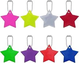 Pack of 24 Safety Reflector Pendants, Children's Reflector Key Fob for Doll Seats, Backpack, Handbag, Jackets, Wheelchair, Reflectors Bicycle Child Safety