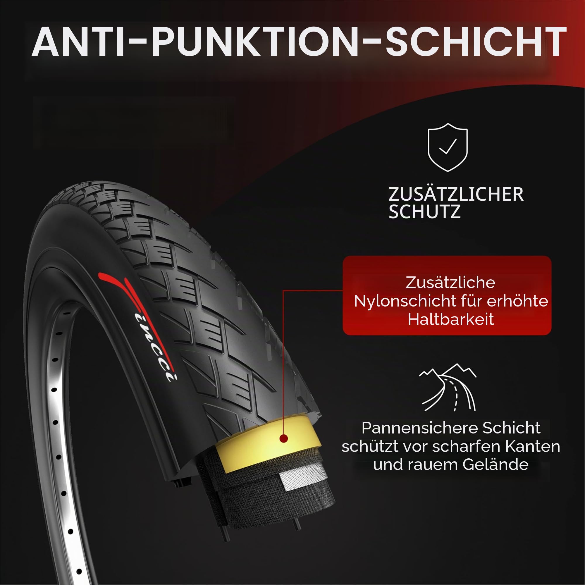 Fincci Fahrradreifen 28 Zoll 700x35c Set 2 Reifen 2 Schlaeuche Kevlar