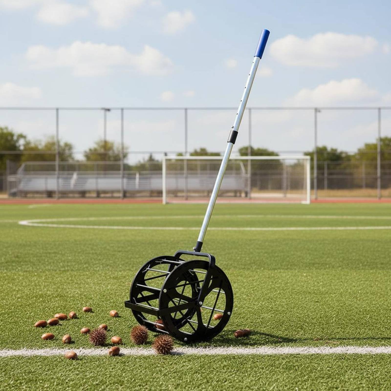 Raccoglitore di Palline da Tennis Raccoglipalle Tubo Caricatore Contenitore Attrezzo in Metallo Antiruggine con Manico Regolabile per Uso Prolungato