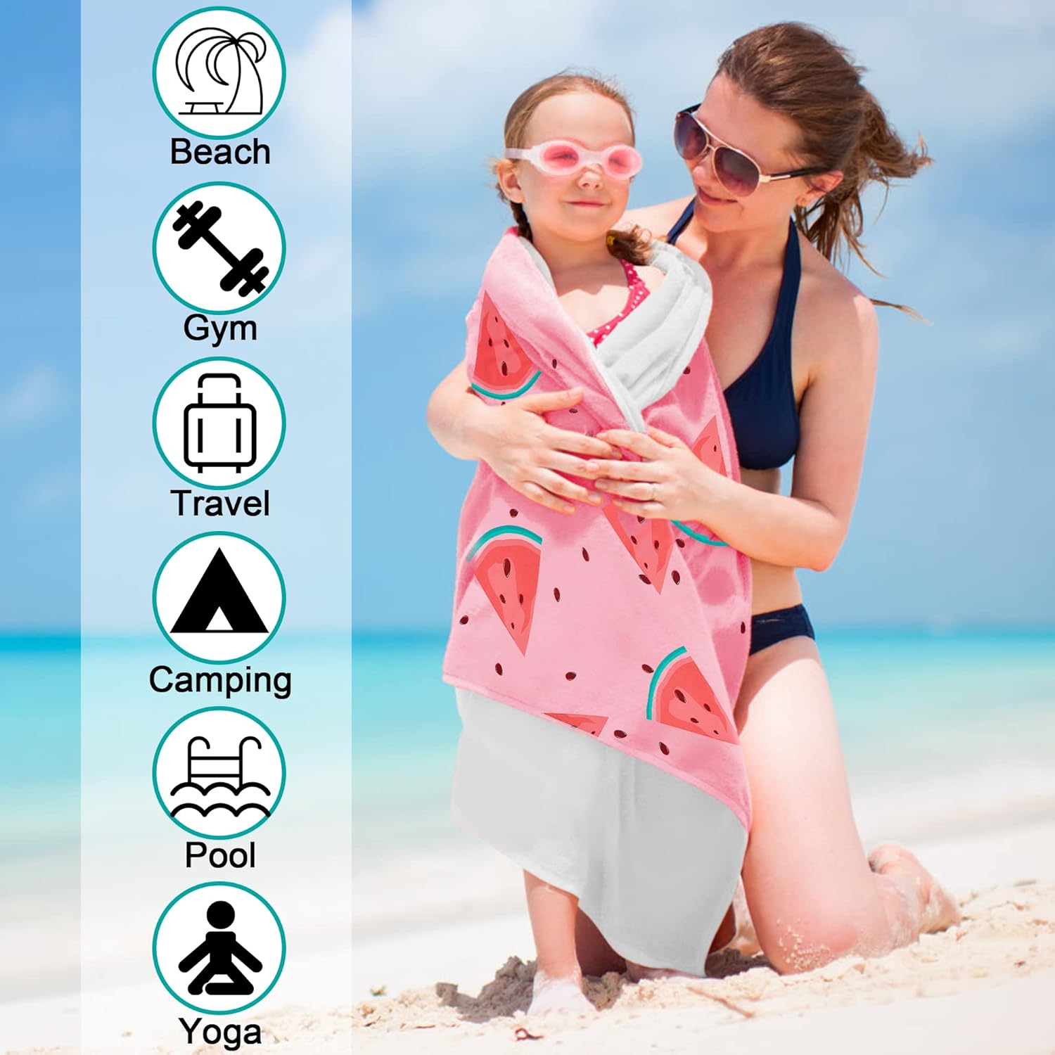 Lubibi Beach Towel, 80 * 160cm Oversized Microfiber Beach Towel for Adult, Lightweight Extra Large Quick Drying Sand Free Pool Towel for Swimming, Sports, Beach, Gym 5 71lINIYuh2L. AC SL1500