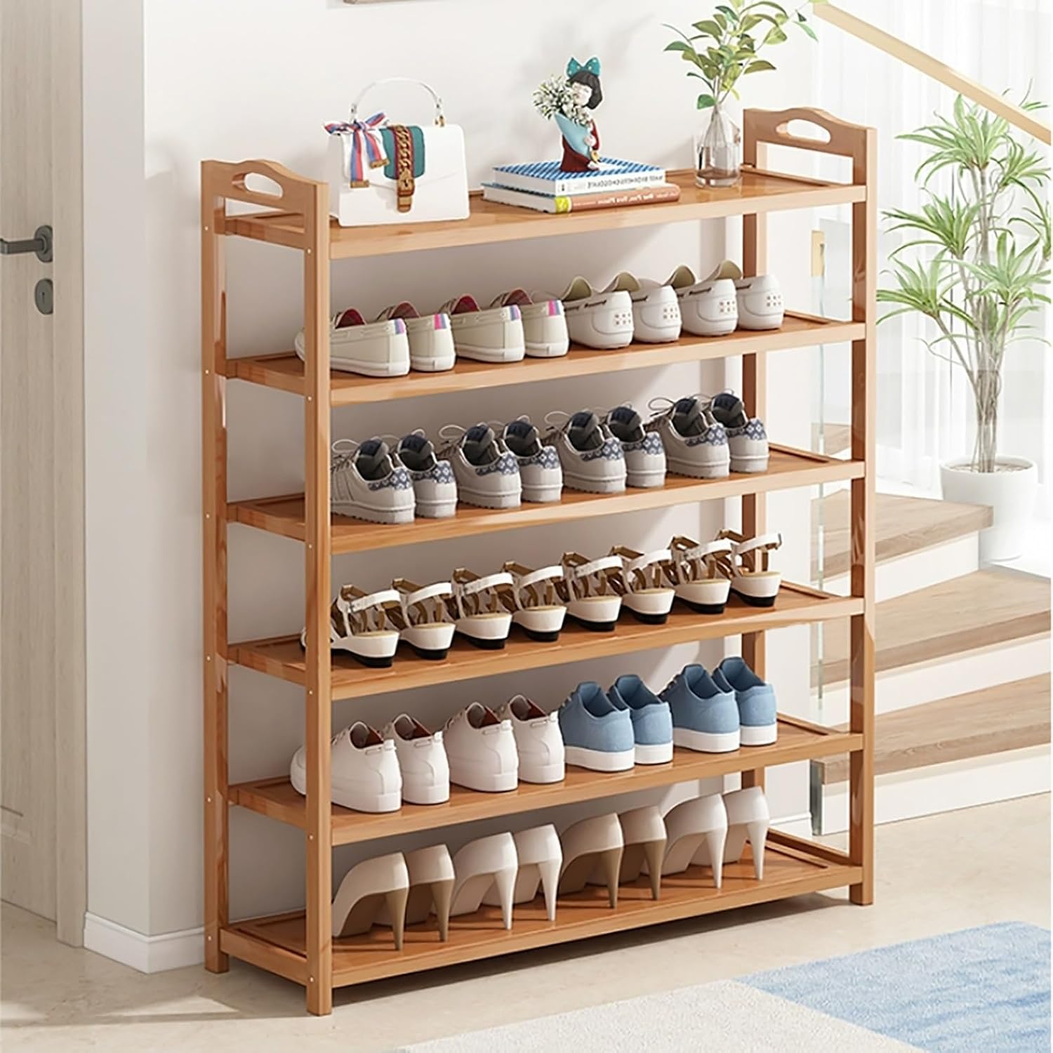 Amazon.com: Modern free-standing multi-layer shoe rack storage rack for ...