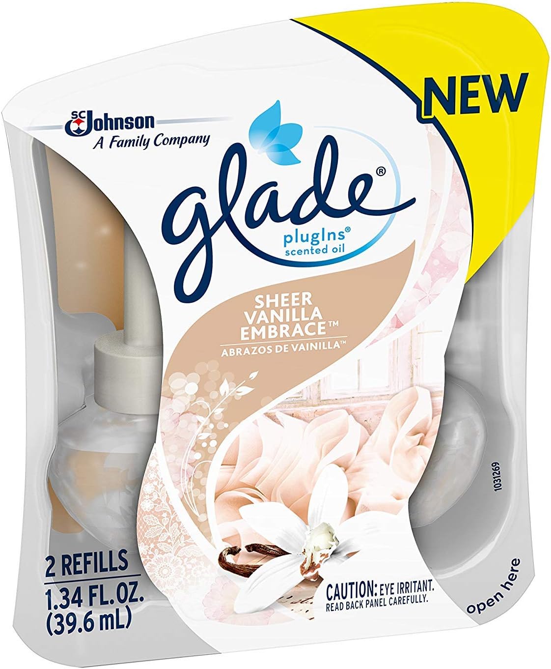Glade Plugins Refills Sheer Vanilla Embrace 1.34 FL OZ, 2 CT (Pack - 6)