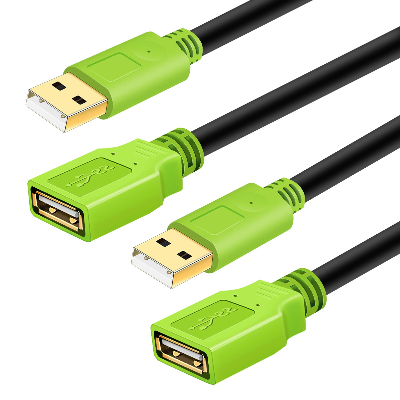 SOLMIMI Prolunga USB 2m Prolunga cavo USB USB A maschio a A femmina per chiavetta USB, tastiera, stampante, scanner, hub, disco rigido, fotocamera - 2.4m