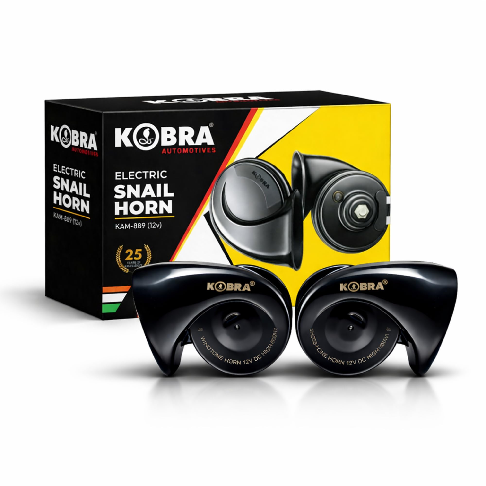 KOBRA Car Horn High Sound Waterproof 12V | Horn for Car with Wire | Loud Snail Car Horn | Anti-Rust Premium Finish Universal Vehicle Horn-image-23