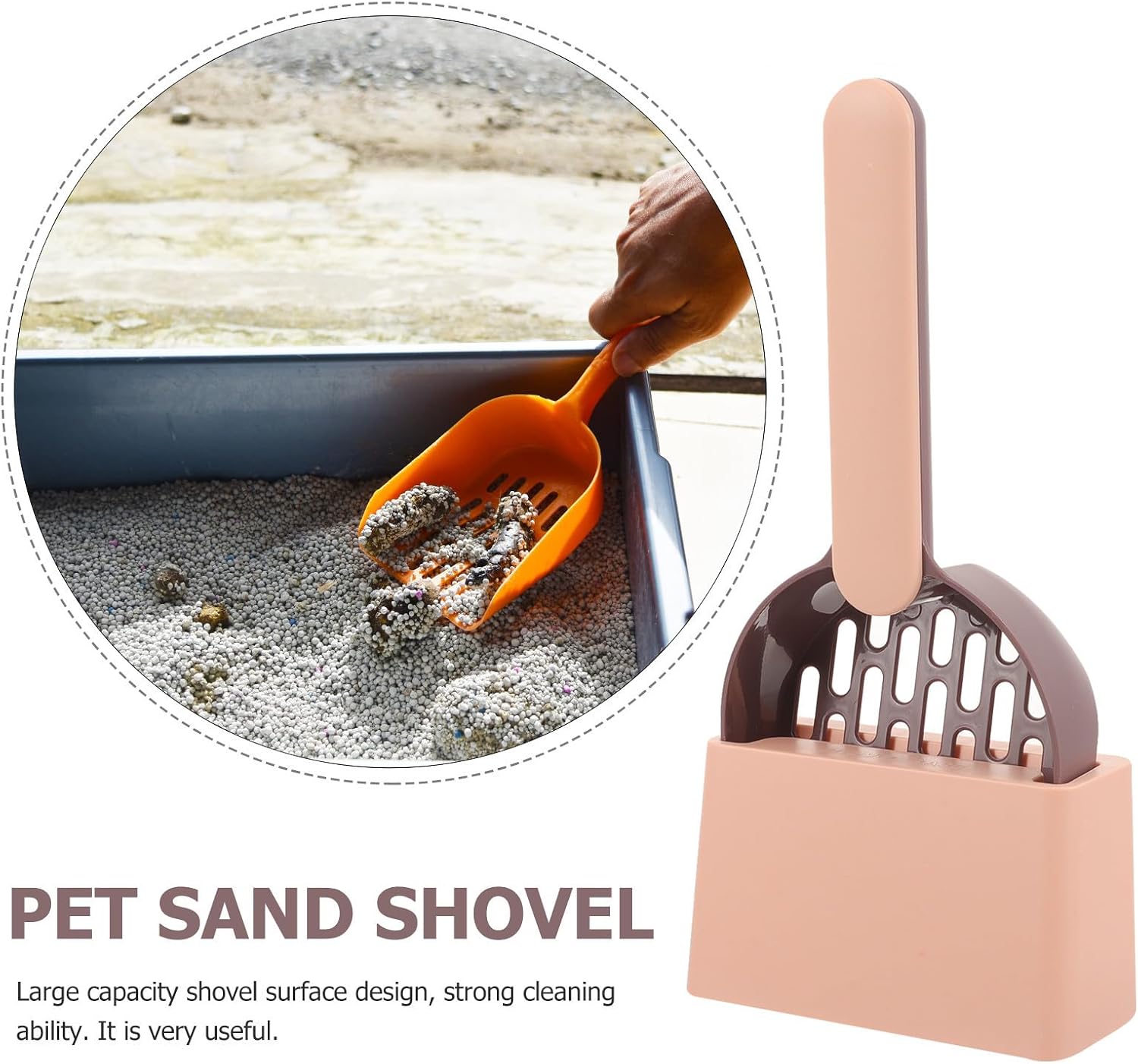 Cat Litter Scoop Set Portable Cleaning Shovel for Cat Litter, Plastic image 3