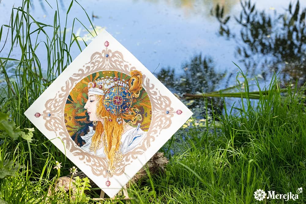 Merejka Counted Cross Stitch Kit Blond by Mucha