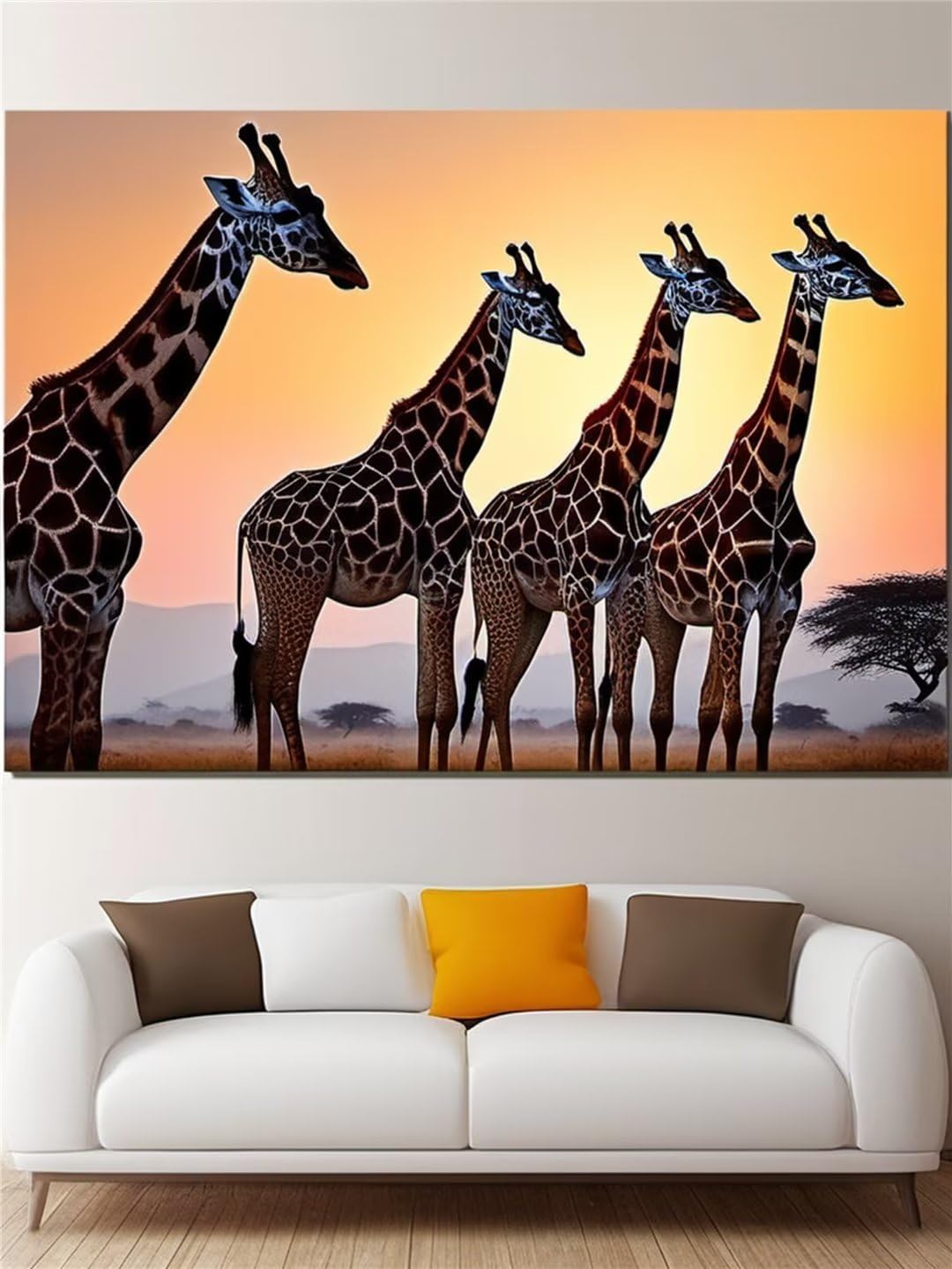 Diamond Painting Girafe 5D complet, broderie diamant cristal 70x90 cm