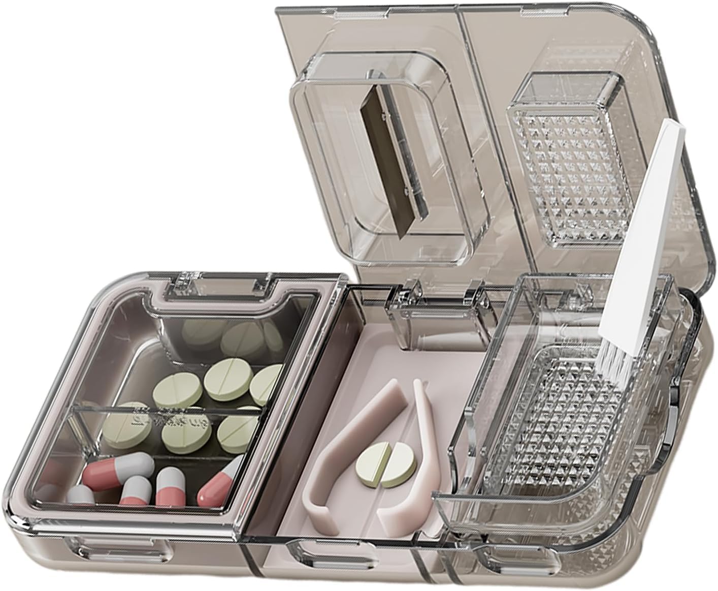 VAMISA 3 in 1 Pill Cutter Splitter Crusher with Storage Box | Tablet Divider for Accurate Cutting & Grinding | BPA-Free Medicine Organizer-image-15