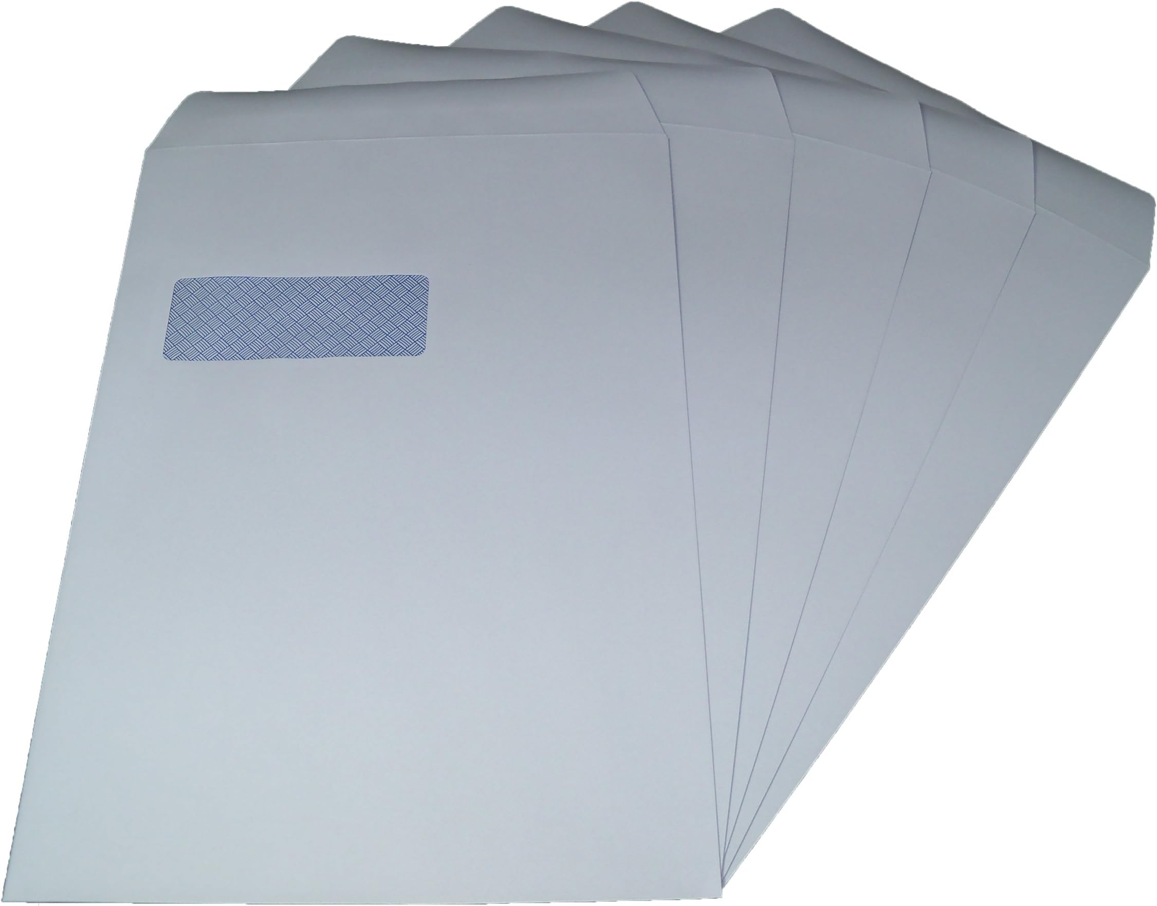 Packitsafe 50 x A4 / C4 Size Window Envelopes 324mm x 229mm Self-Seal White Standard Paper Mailers