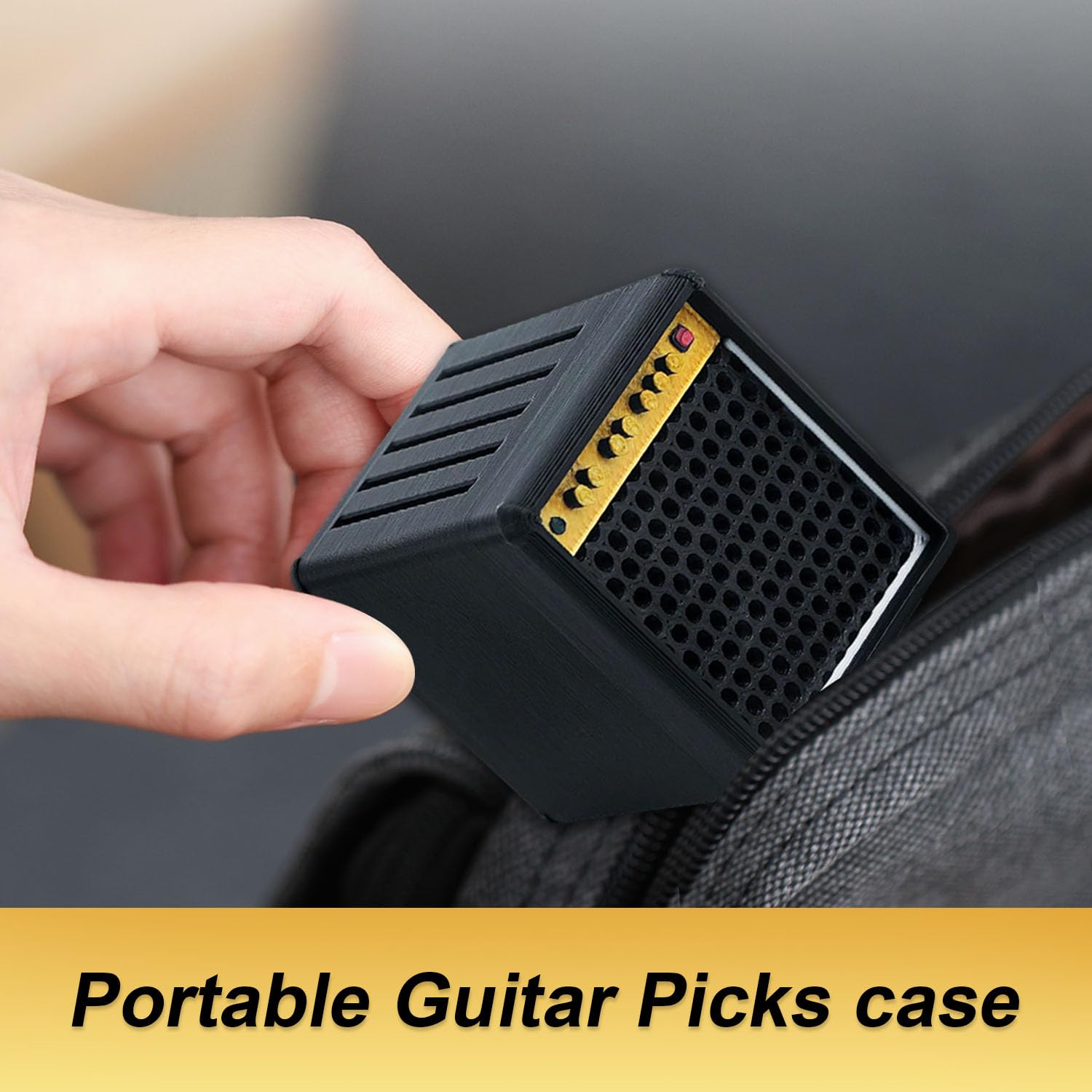 Caja de almacenamiento para púas de guitarra, Ecológico PLA Portapúas de guitarra, Mini Portapúas de guitarra, Impresión 3D Altavoz Portapúas, Regalo para amantes de la música, para guitarristas