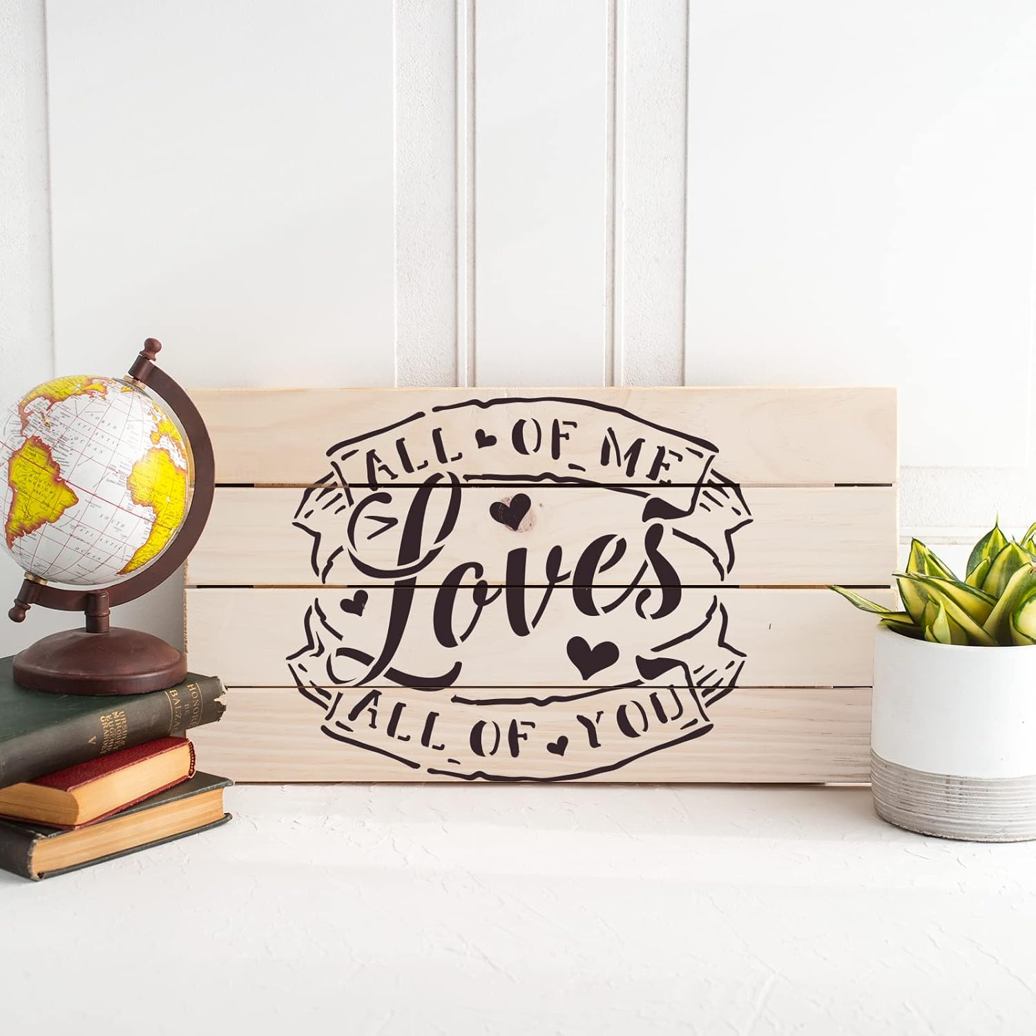 All of Me Loves All of You Stencil - Painting Stencils, Tender Words, Wedding Stencils, Stencil Love, Love Quote