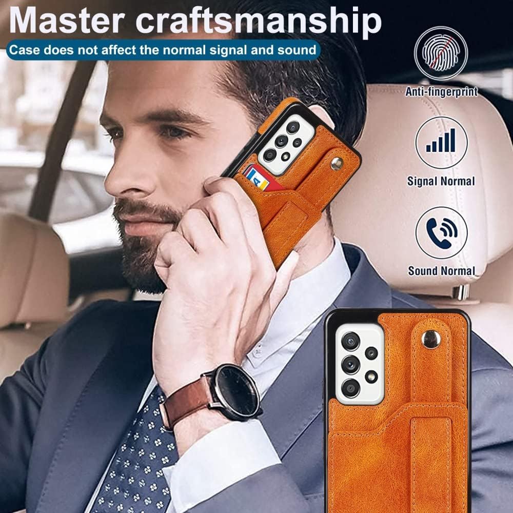 Leather Case for Samsung Galaxy S22 S21 S20 Plus Note 20 Ultra S21FE A32 A52 A72 Card Slot Stand Holder Back Full Cover,Blue,for Samsung A52