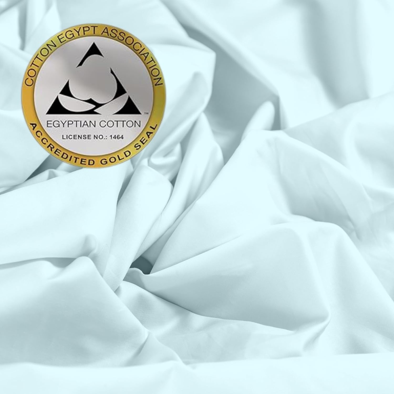 Westbrooke Egyptian Cotton Sheet Set | King Size Sateen Sheets - 4 Piece Long Staple Cotton Bedding Set with Elasticized 15.5" Deep Pocket - Soft, Breathable Luxury Sheets - Light Blue