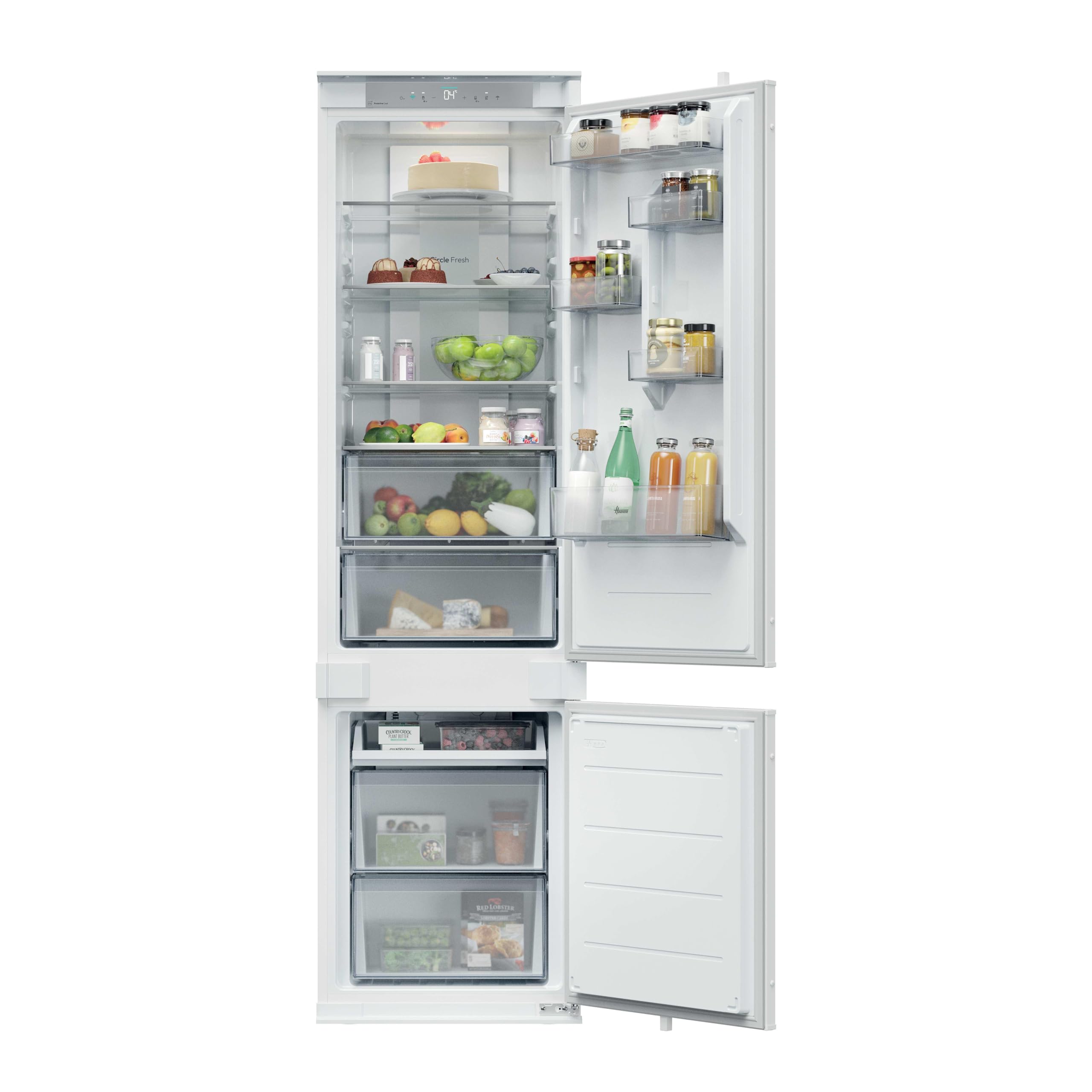 Hoover HONBQT3519EWK-UK Integrated Fridge Freezer - 284L Total Capacity - White HONBQT3519EWK-UK