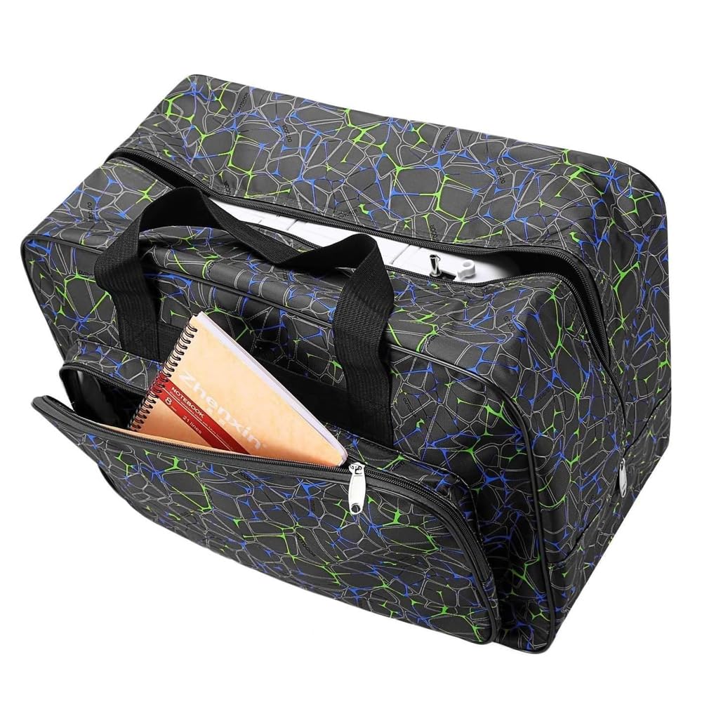Borsa per Macchina da Cucire,Borsa di Trasporto Universale in Nylon,Custodia di Trasporto Universale Imbottita per Bagagli con Tasche e Maniglie-38x25x18cm(Rose Red, S)
