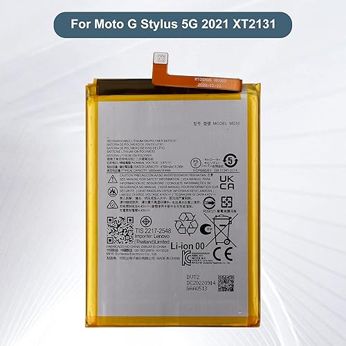 Miniatura 2 de Batería de repuesto MD50 compatible con Moto G Stylus 5G 2021 XT2131 con kit de herramientas de reparación