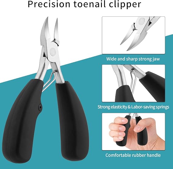 BEZOX 8pcs Professional Nail Clipper Kit，Stainless Steel Nail Cutter Manicure sets for women & men, Ultra Sharp nail tools, Practical and Durable Pedicure kit for Travel & Home