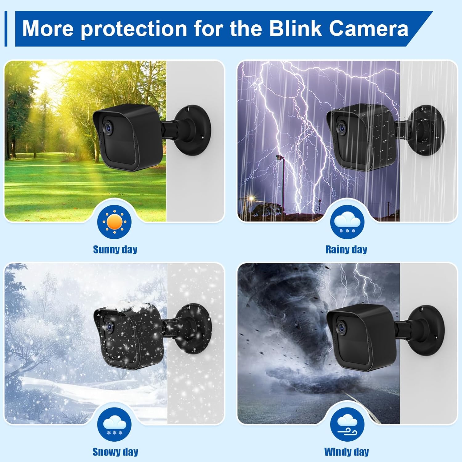 All-New Outdoor Camera Surveillance Mount for Blink, 3 Pack Weatherproof Protective Housing and 360 Degree Adjustable Mount for Blink Outdoor 4th & 3rd Gen Cam