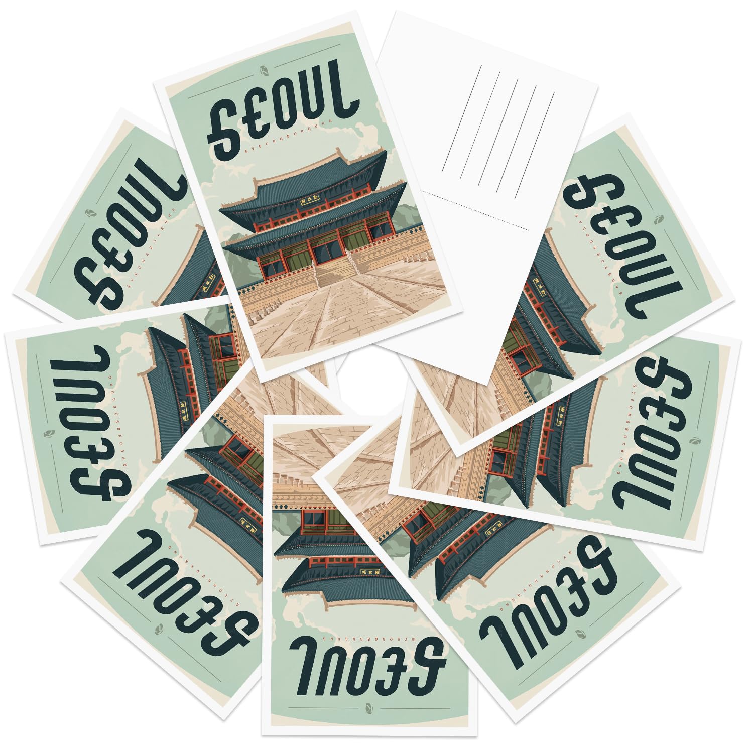 Amazon.com: gaeaverse Seoul South Korea Landscape Postcards 9pc