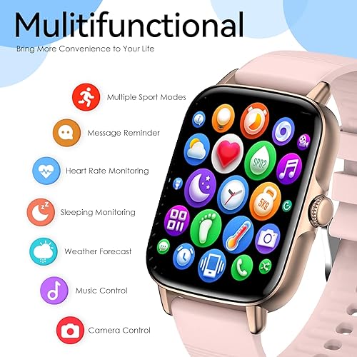 Miniatura 8 de KELEEL Reloj inteligente para hombres y mujeres rastreador de actividad con pantalla táctil completa de 17 pulgadas 3 ATM impermeable rastreador de