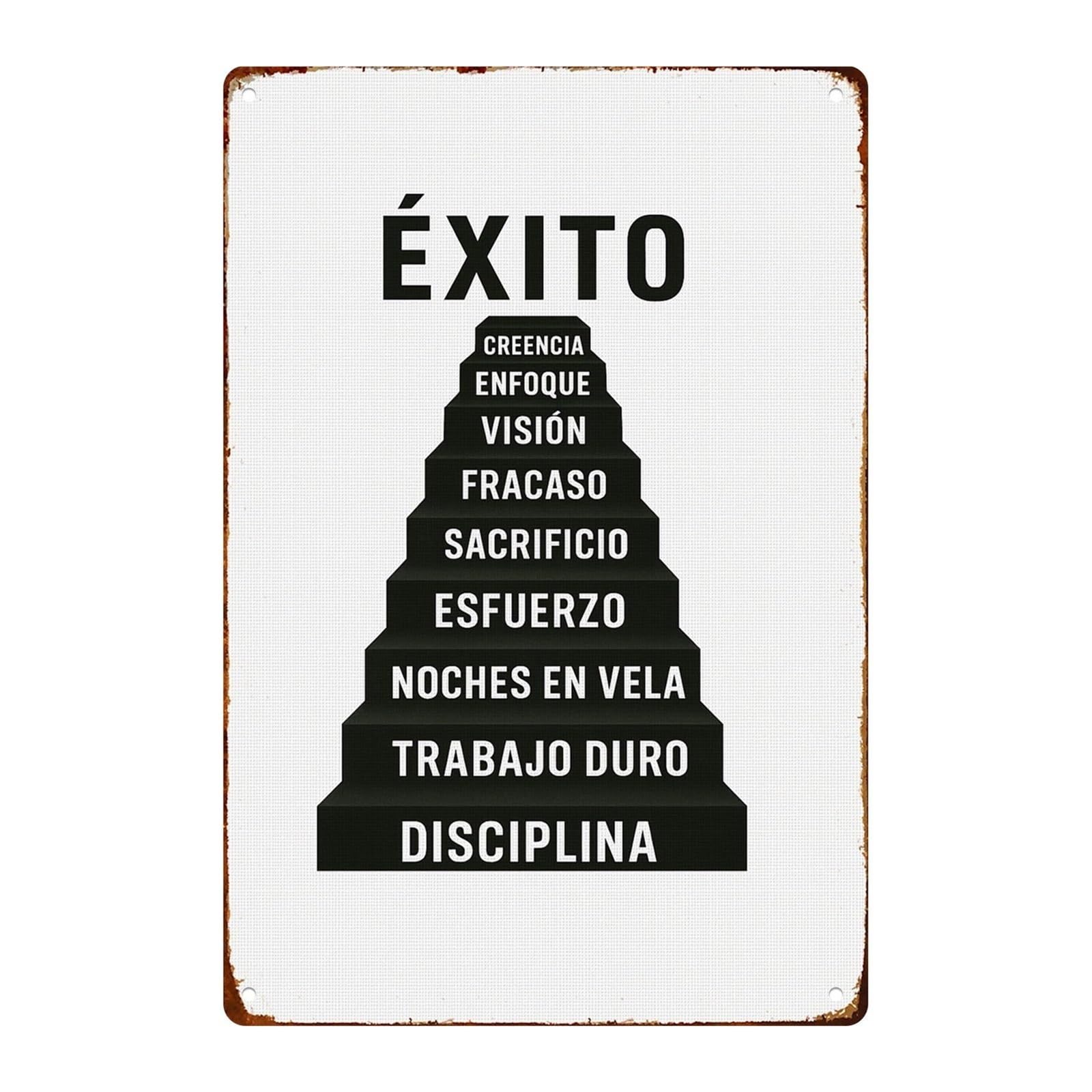 FNYUVNFAF Vintage Spanish Saying Metal Sign Humor Retro Wall Decor for Living Room Kitchen Man Cave Diner Workshop 8 X 12 in