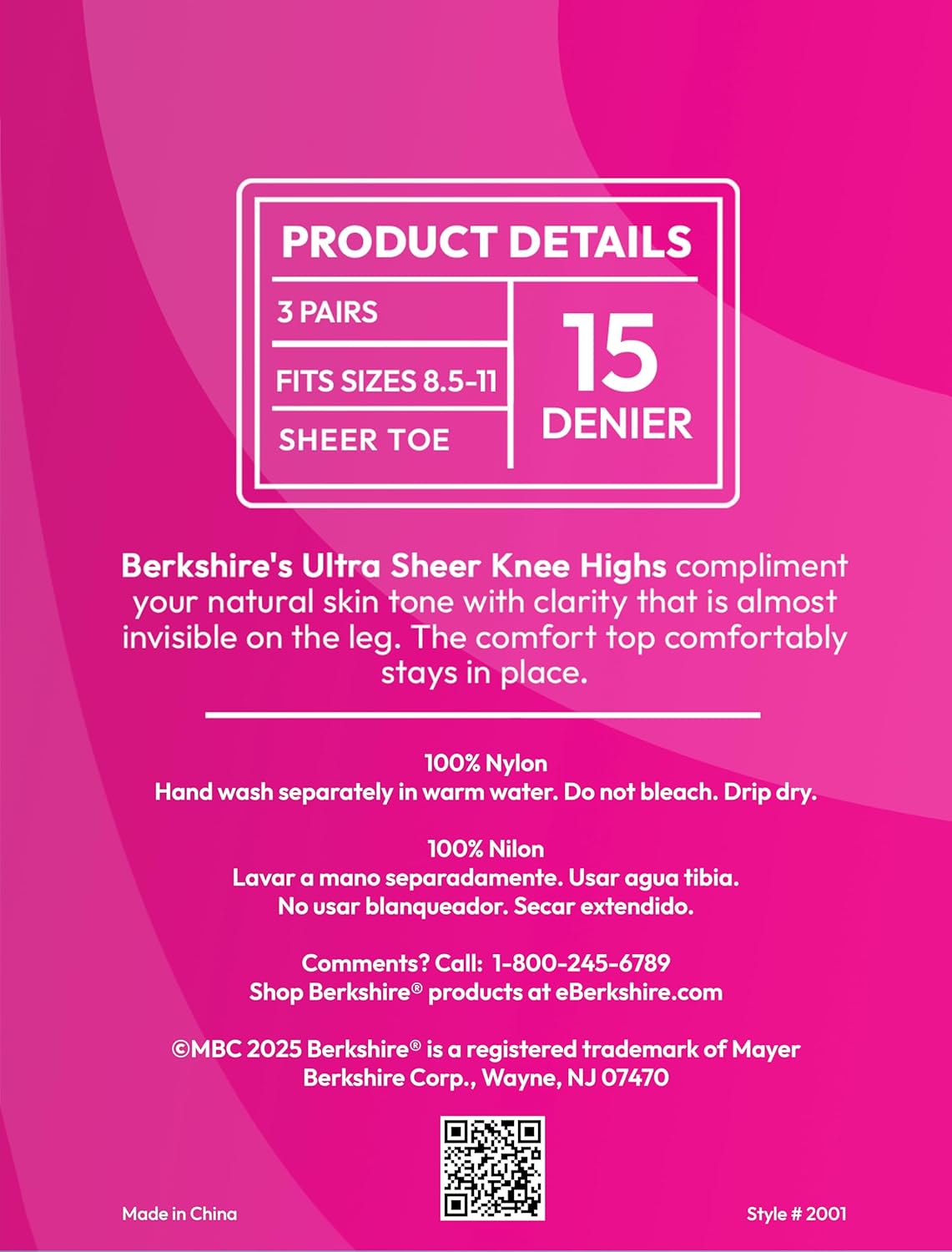 Berkshire Ultra Sheer Knee High - Value Pack - 3 Pairs - Image 3