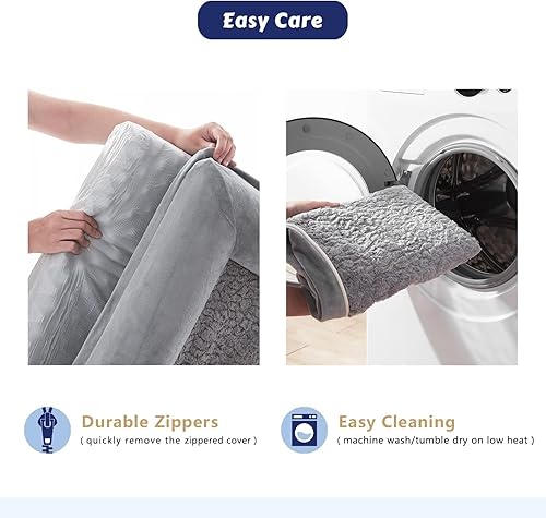 Miniatura 6 de WESTERN HOME Camas ortopédicas grandes para perros grandes y extragrandes, cama grande de espuma para mascotas con funda impermeable lavable, sofá