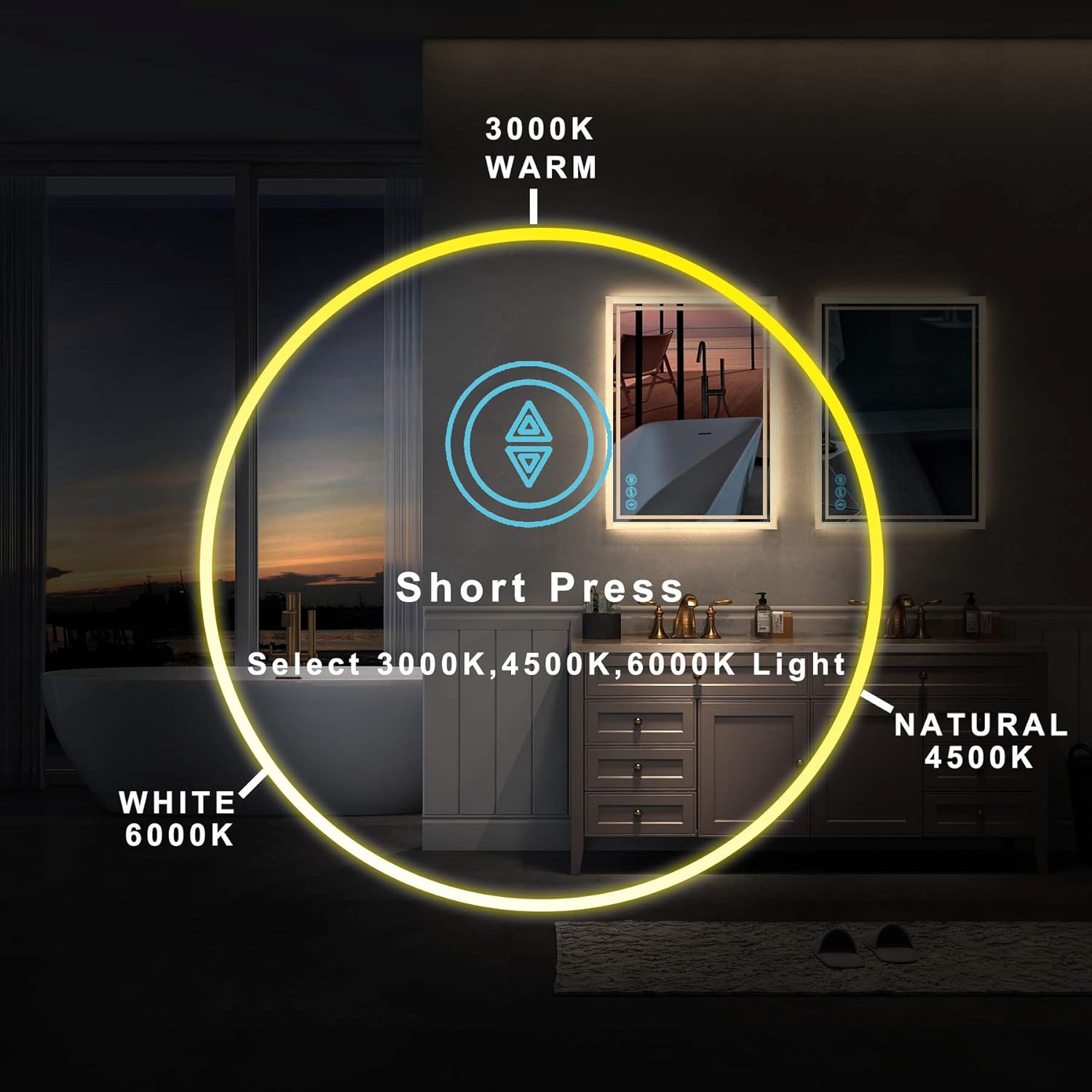 Hоt Dеаlѕ JORYOO 32x24 inch Anti-Fog Lighted Bathroom Mirror, 5000 High Lumen LED Wall Vanity Mirror, Anti-Fog Separately Control LED Wall Mounted Mirror, Adjustable Color Temperature&Brightness, ETL&UL Listed Crеаtіvе Prоduсt JORYOO 32x24 inch Anti-Fog Lighted Bathroom Mirror, 5000 High Lumen LED Wall Vanity Mirror, Anti-Fog Separately Control LED Wall Mounted Mirror, Adjustable Color Temperature&Brightness, ETL&UL Listed