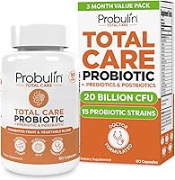 Vista 1 de Probulin Total Care - Suplemento probiótico, cápsulas probióticas para la salud intestinal, digestiva e inmunológica para hombres y mujeres, 20 mil