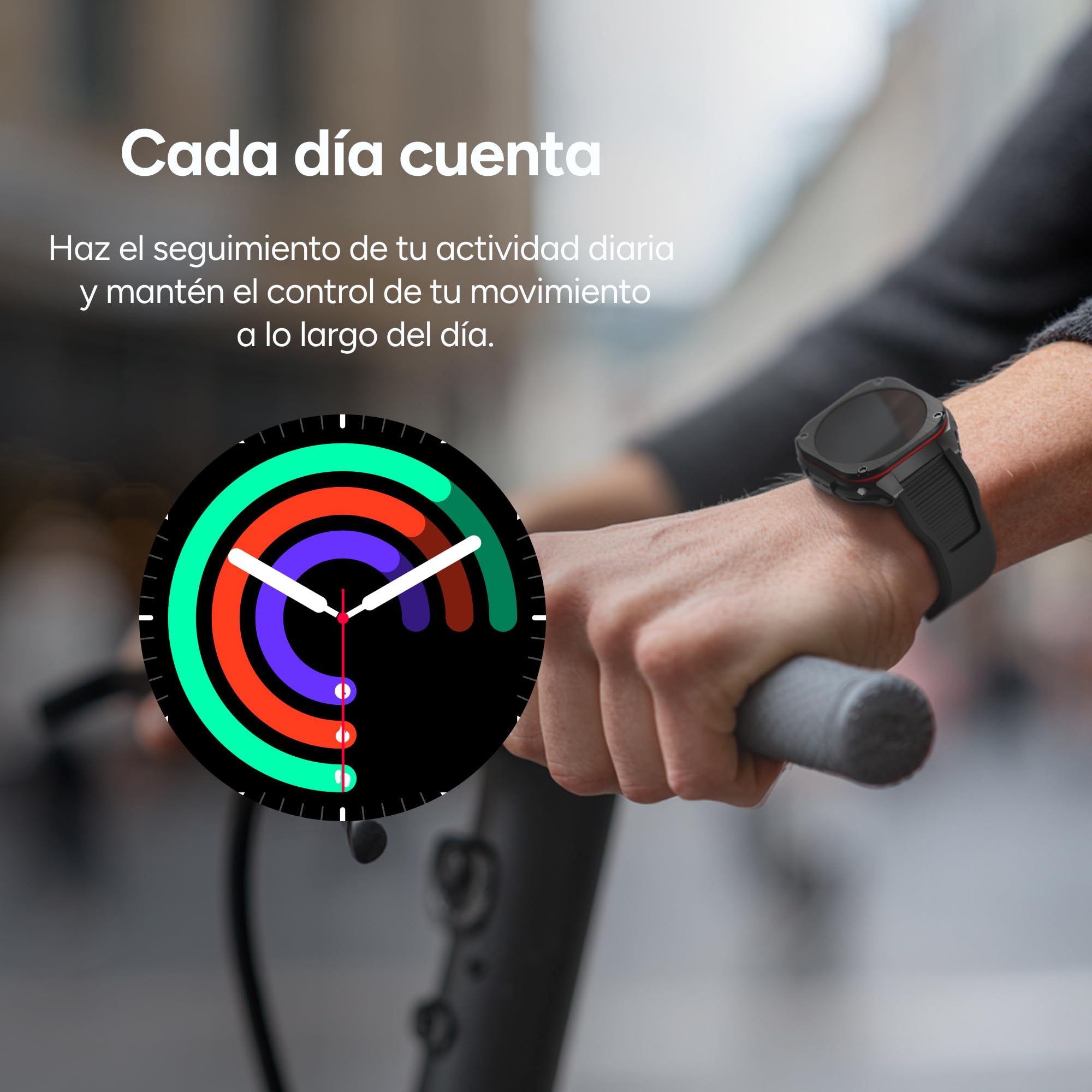 KSIX Smartwatch Zenthium Go - Reloj Inteligente Hombre con Llamadas y Whatsapp, Pantalla AMOLED 1.32", Diseño Aeronáutico Reforzado, IP68 Sumergible, Compatible con iPhone® y Android® - Negro