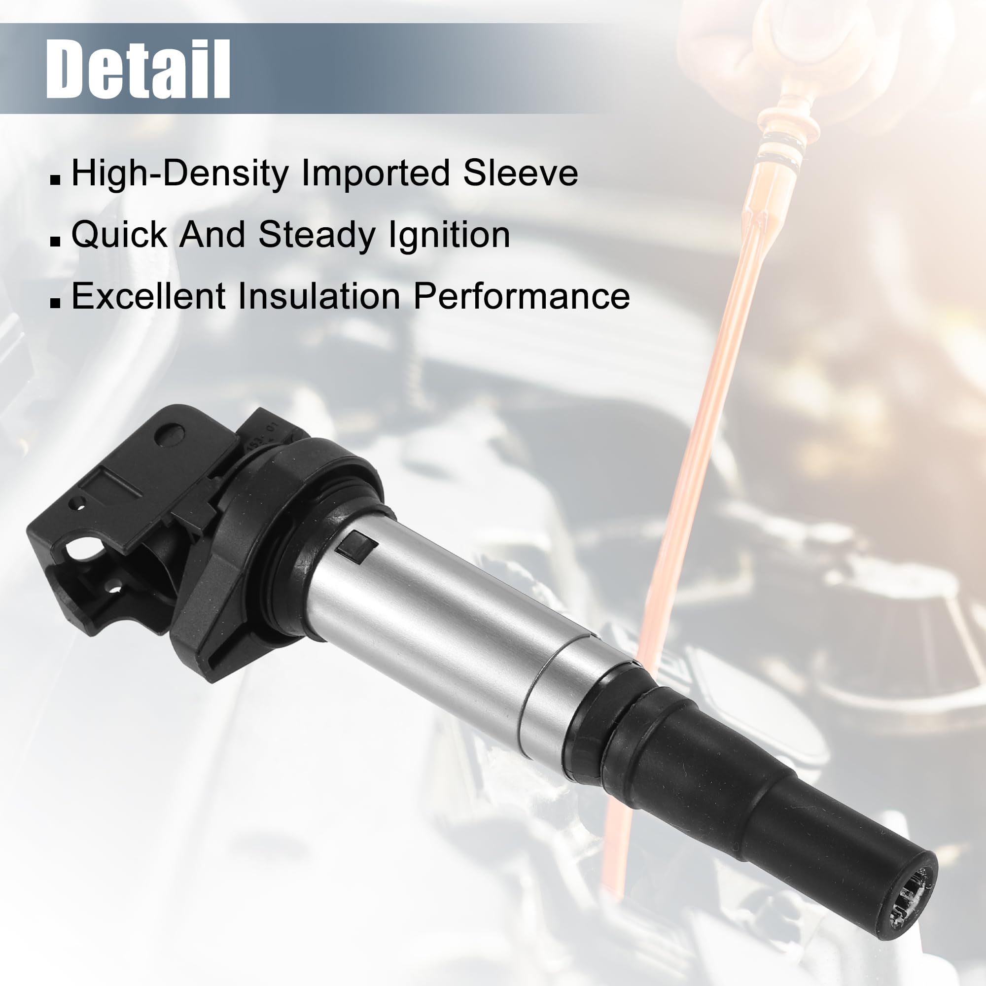 A ABSOPRO Bobina De Encendido Para Mini Cooper 07-15 4 Uds Negro | Negro, Plástico, Metal, 3 Pines, 19 X 4.6 Cm, Para Mini Cooper Countryman 1.6L 11-16, Para Mini Cooper Paceman 1.6L 13-16