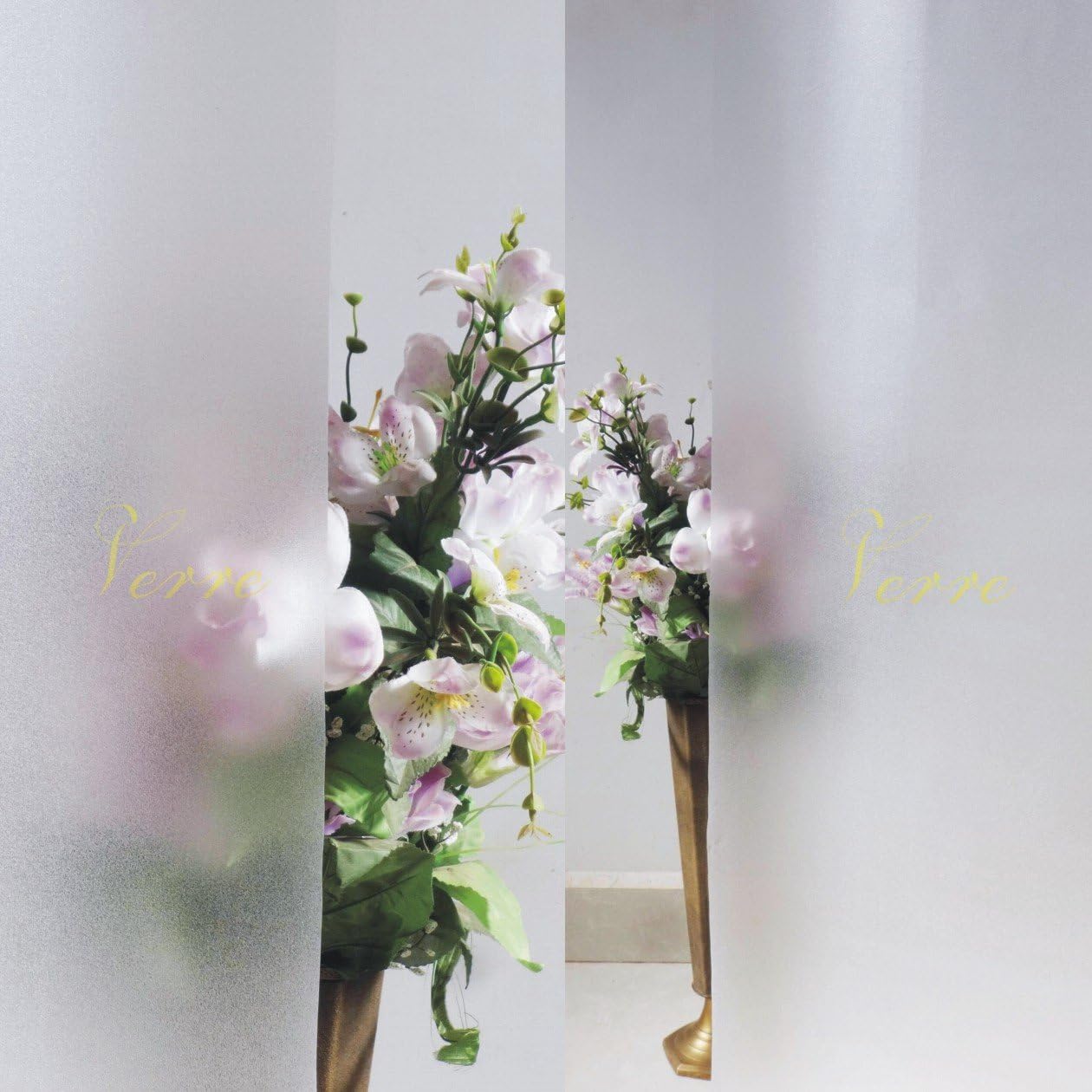 VERRE PVC Static Plain Frosted Window Glass Film(90x135cm, Multicolour)