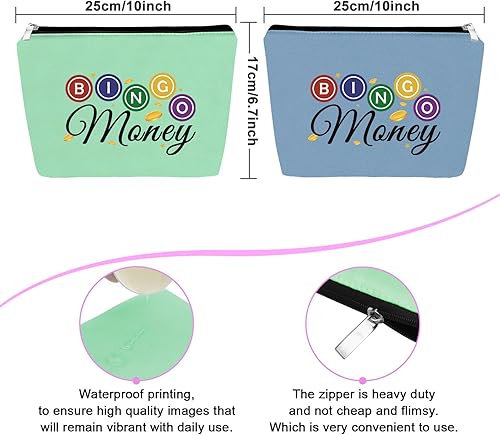 Miniatura 2 de Bolsa de maquillaje de regalo de cumpleaños de bingo, regalo para amantes del bingo, regalo de bingo, bolsa de cosméticos para jugadores de bingo,