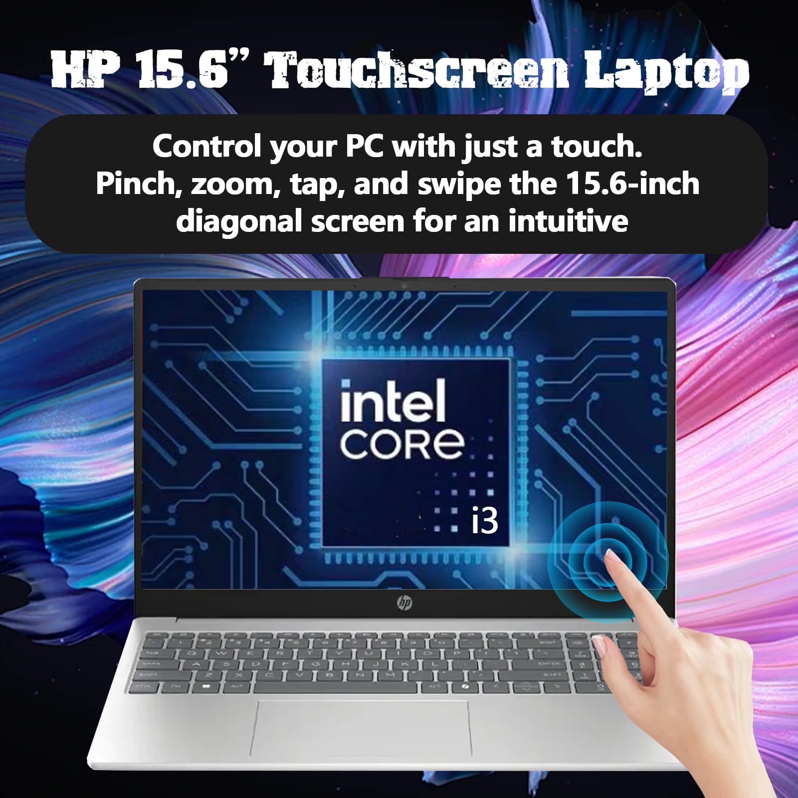 HP Flagship 15.6" Touchscreen Laptop - Anti-Glare, 6-Core Intel i3 1315U Processor, lntel UHD Graphics, Wi-Fi, Win 11 Pro, AI Copilot, for Business & Student, w/Accessories(32 GB RAM, 1 TB Storage)