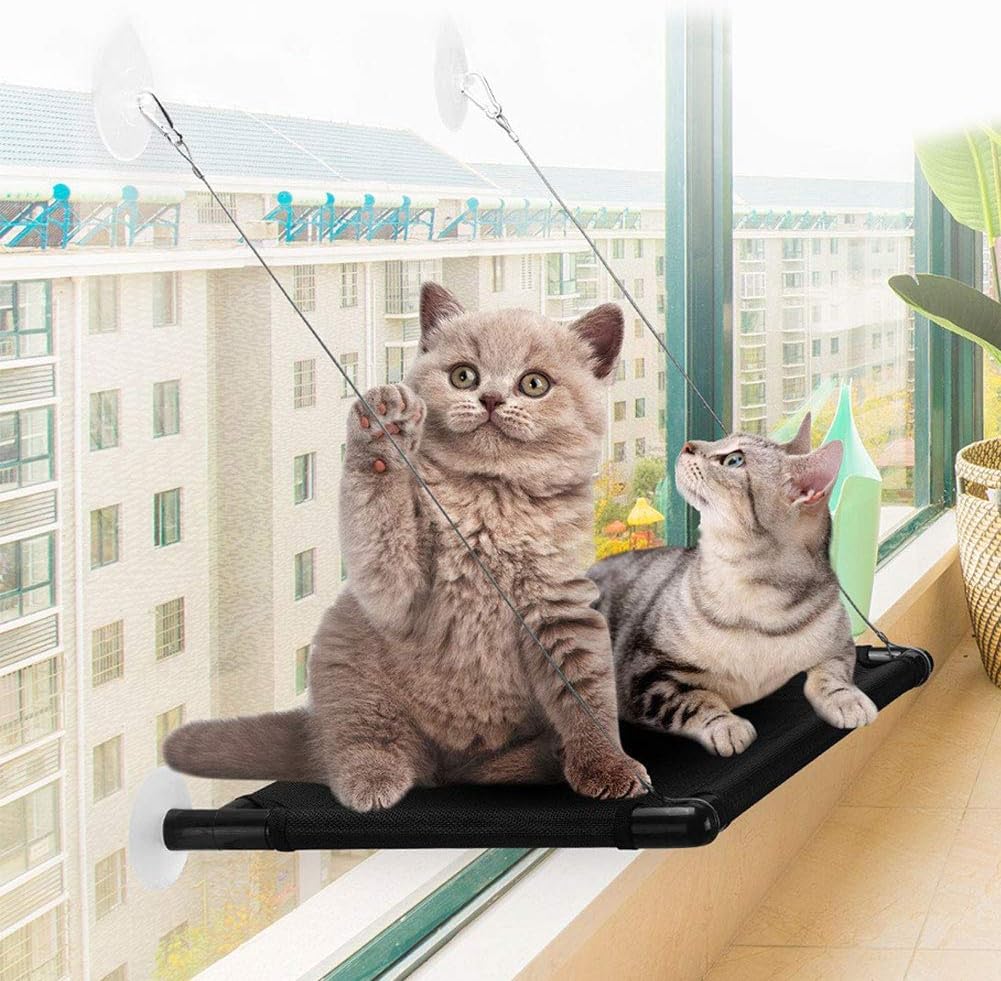 SISIRI Premium Cat Window Hammock, Sunny Seat Durable Pet Perch, Comfortable Durable Solid Save Space Easy to Clean Holds Up To 45lbs