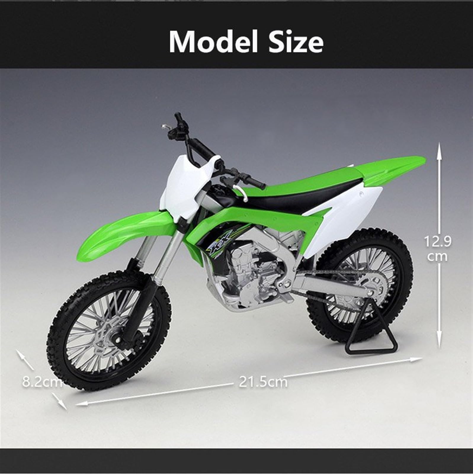 Modello Modello Di Moto In Lega Simulazione Auto Giocattolo 1/10 Per Kawasaki KX250 F 2017(With foam box)