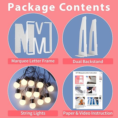 Vista 136 de Marco de números iluminados de 4 pies precortado, números de marquesina gigante, números 7, números de mosaico para globos, decoraciones de Número