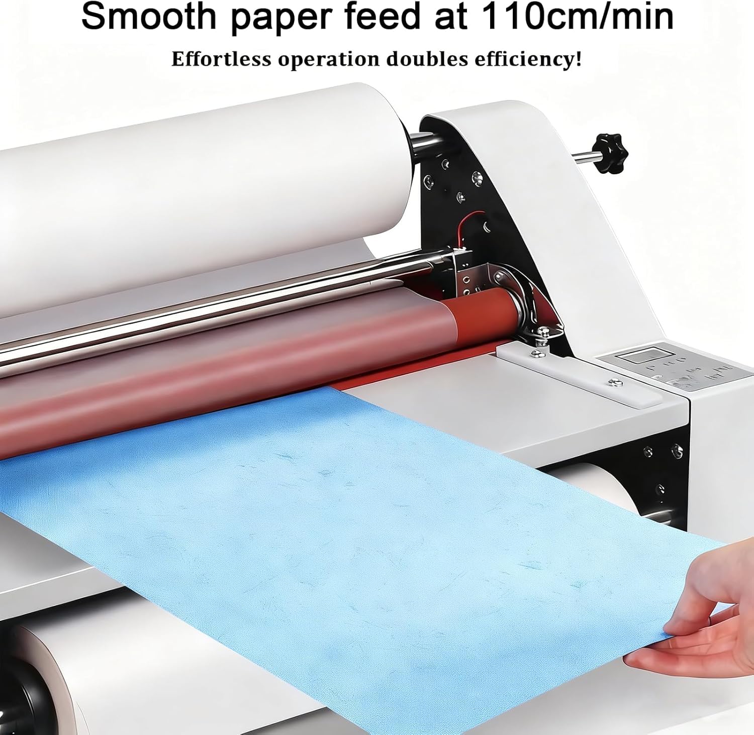 Plastificadora para Documentos y Fotos, plastificadora de Rodillos en Caliente y en frío con Ancho Ajustable, plastificación a una o Dos Caras para Uso Profesional y doméstico.