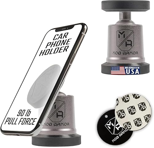 Mob Armor MobNetic Maxx - Soporte magnético para teléfono montado en Estados Unidos para automóvil, soporte magnético de teléfono para automóvil,