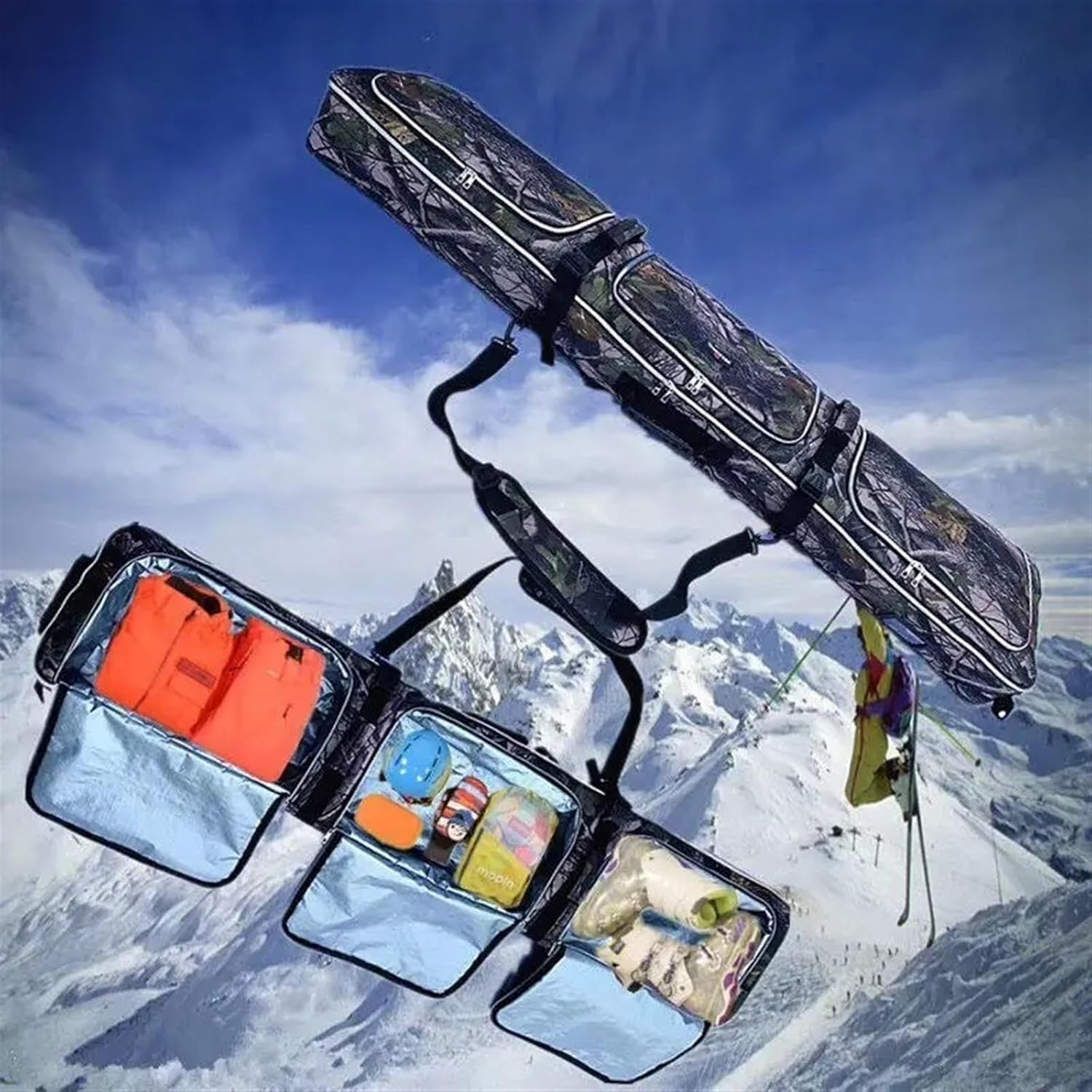 Ski Equipment Snowboard Waterproof Adult Ski Bags Backpack Single Shoulder Big Adjustable length Monoboard bag