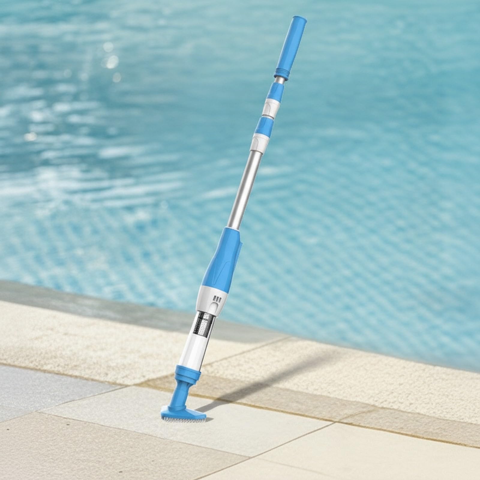 Aspiratore Manuale Impermeabile IPX8 | Aspiratore per Piscina a Batteria, Subacqueo, Idromassaggio, 296